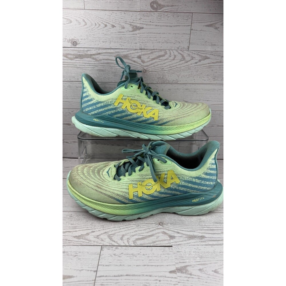 Hoka One One Mach 5 Gradient Green Yellow 9.5D Men's Pro Fly+ Running Shoes #23
